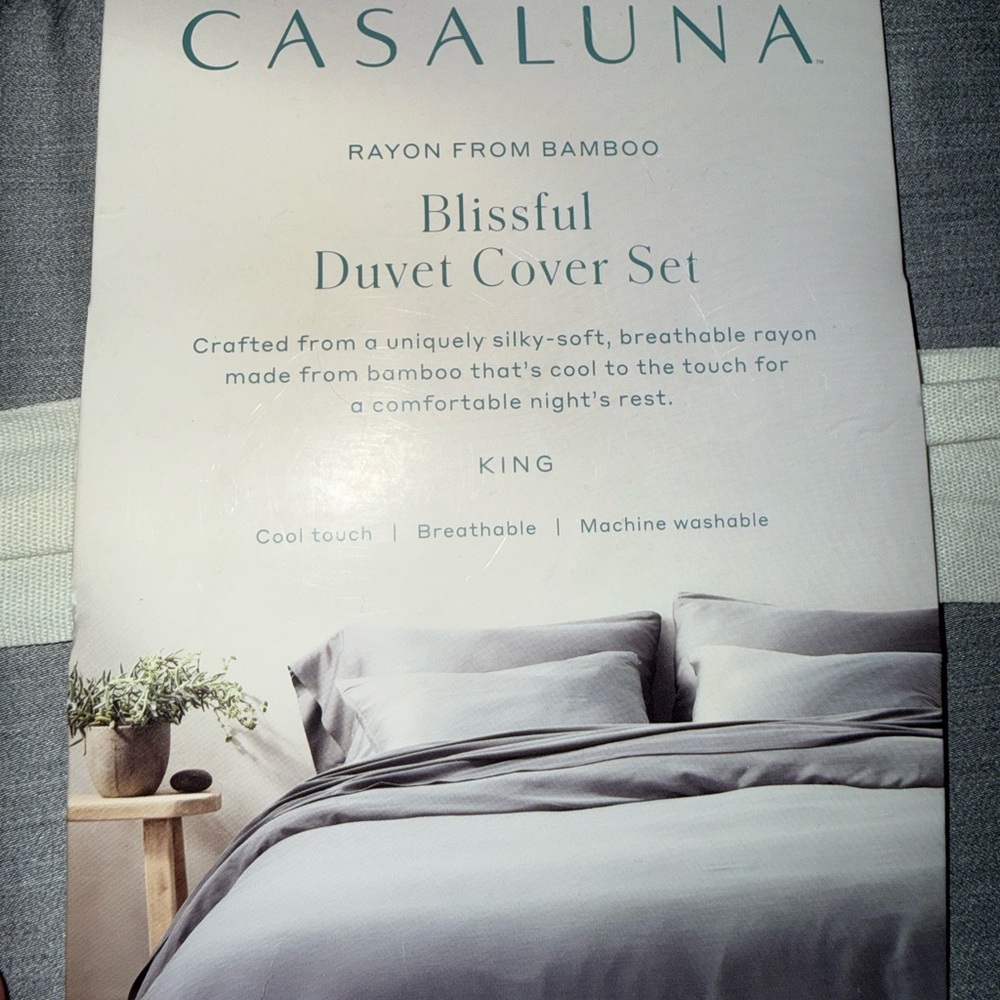 Casaluna Blissful grey Duvet Cover